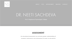 Desktop Screenshot of drneetisachdeva.com